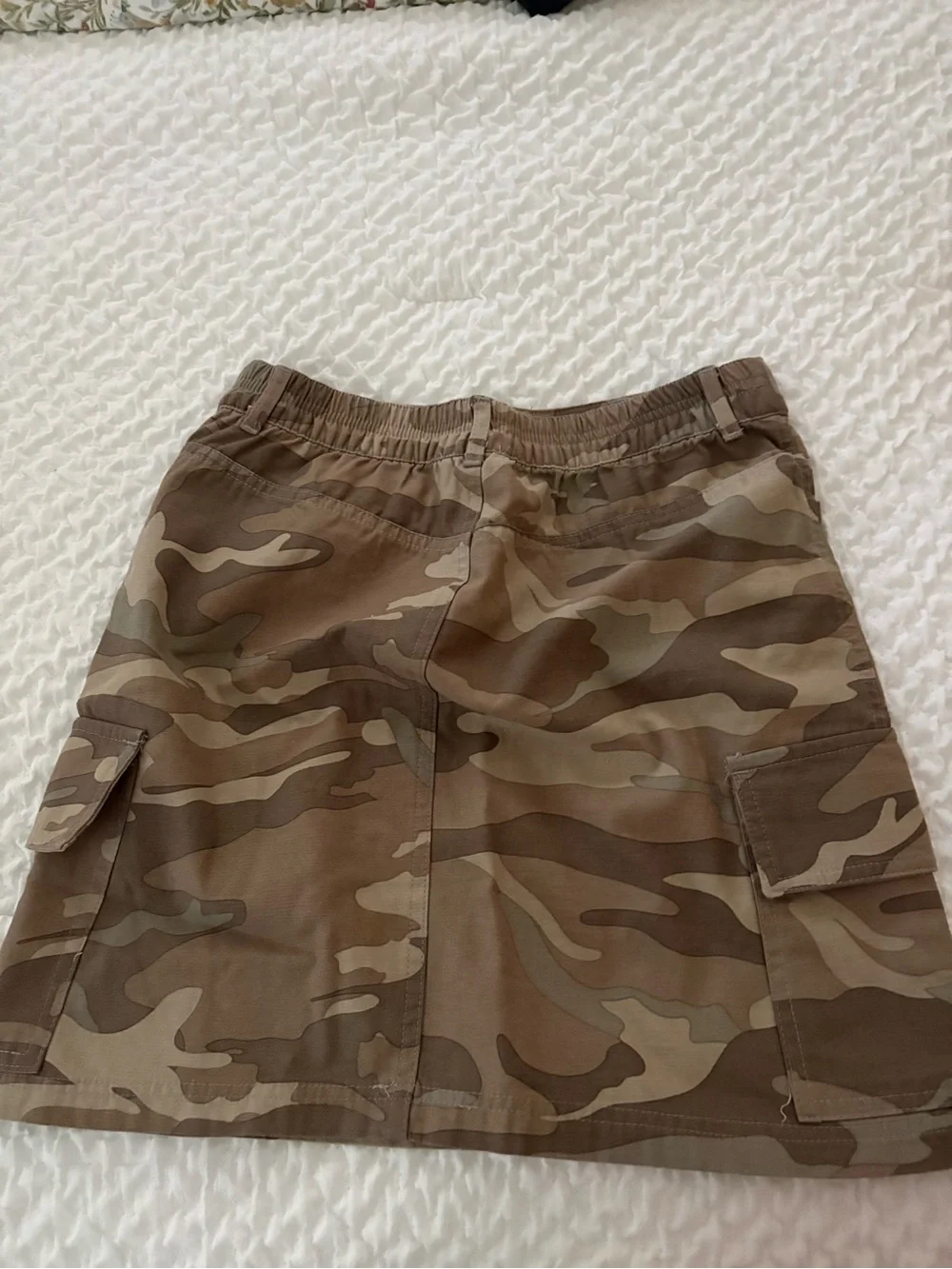 Blue Rain Camouflage Cargo Mini Skirt - Brown/Olive